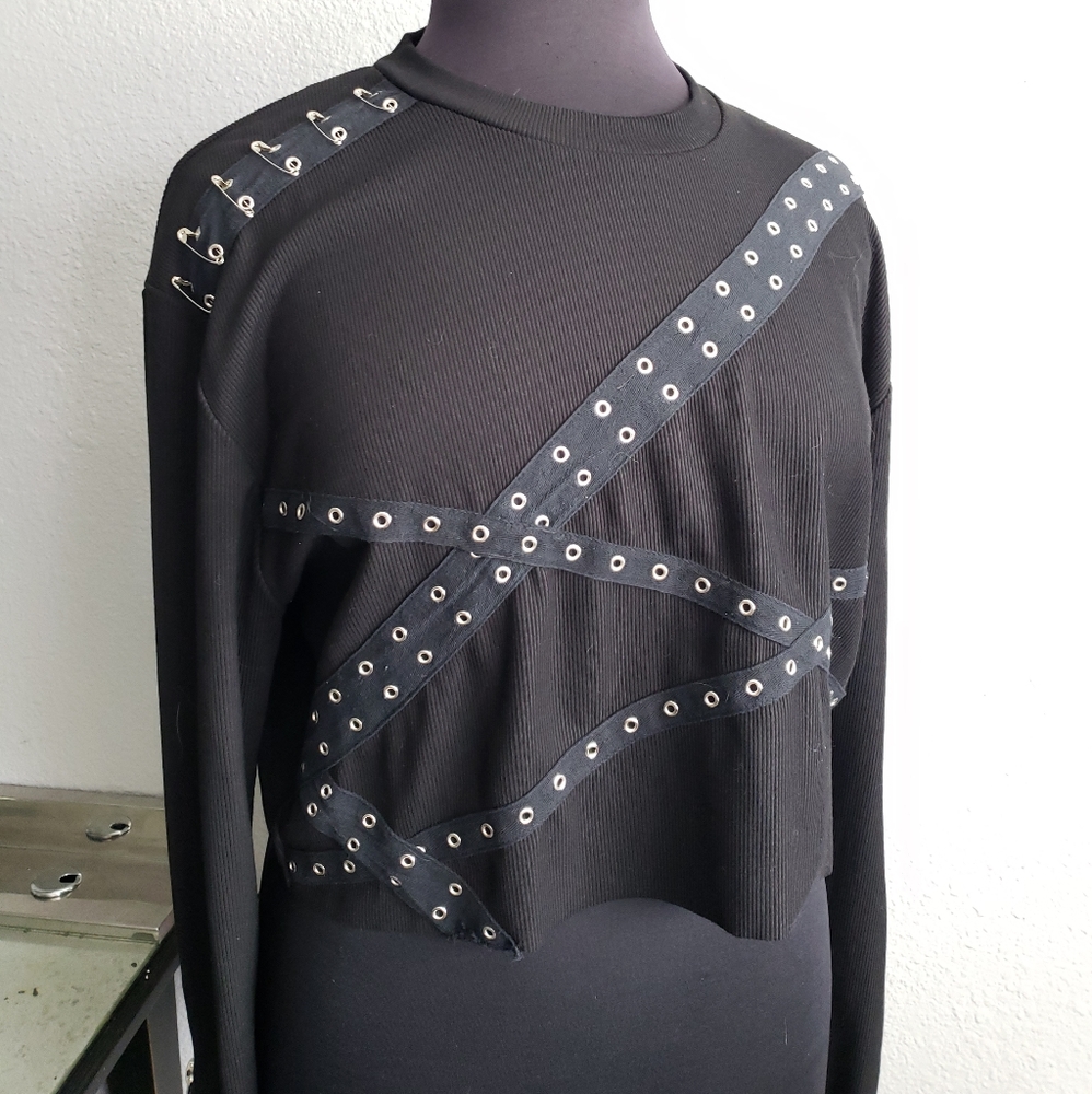 Edgy crop shirt from Dolls Kill